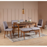 S&ouml;&ouml;gitoa komplekt Kalune Design 869(I), pruun/helehall