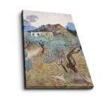 Reproduktsioon White Farmhouse Between Olive Trees (Vincent Van Gogh)