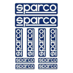 SPARCO 10 T&uuml;kki AUTOKLEEBISTE KOMPLEKT SPARCO