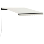 vidaXL k&auml;sitsi sisset&otilde;mmatav varikatus, 300 x 250 cm, kreemjas