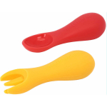 Silicone Palm Grasp Spoon & Fork Set - Marcus