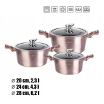 Kivimassist pottide komplekt, 6-osaline