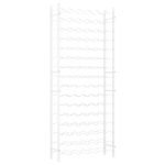 vidaXL veiniriiul 96 pudelile, valge, metall