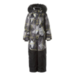 Huppa Poiste talvekombe BRUCE 2, black pattern/ black