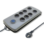 Qoltec &Uuml;lepingekaitse Quick Switch 8 pistikupesa 2,5m hall
