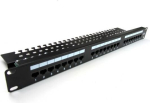 Digitus 19" 24 pordi paneel DN-91524U-EC, 1U, CAT 5e, RJ-45, must