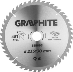 GRAPHITE ketassaag 55H693, 235 x 30 mm, 48 hammast