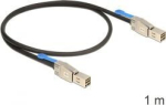 Delock Mini-SAS HD kaabel SFF-8644 kuni SFF-8644 83394, 1m, 28 AWG, sirge pistik, &uuml;mmargune, must, SAS &uuml;hendus, k&otilde;vakettad