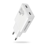 Everactive SC-465Q laadija, 2xUSB-C, 45W, Quick Charge 4+, GaN, valge, kaitse