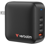 Verbatim Mini GaN Laadija Reisikohand 165 W 1x USB-A, 3x USB-C&reg; Power Delivery, USB PD 3.1, QC 3.0 must laadimine