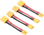 4 tk XT30 kuni XT60 adapteri kaablid mees ja naine 16awg &uuml;hendus 5cm