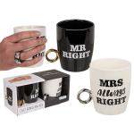Kohvitassid &lsquo;Mr Right&rsquo; & &lsquo;Mrs Always Right&rsquo;