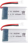 2 t&uuml;kki 3.7v, 600 mAh laetav Lipo aku Rc Quadricopter Drones Syma X5 X5C X5SC X5SW, Cheerson CX-30W, Skytech M68, Wltoys F949 jaoks