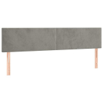 vidaXL voodipeatsid 2 tk, helehall, 90x5x78/88 cm, samet