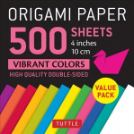 Origami Paper 500 sheets Vibrant Colors 4 (10 cm): Tuttle Origami Paper: High-Quality Double-Sided Origami Sheets Printed with 12 Different Colors
