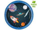 &Uuml;hekordsed papptaldrikud 19.5 см, 8 tk, Rocket Space 93734