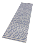 Vaip NORTHRUGS Meadow Raute Blue Cream, 80x200cm