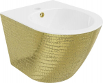Seinapealne bidee Mexen Lena, White/Gold pattern
