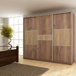 Riidekapp Rico 220D, pruun/tamm