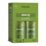 Niisutav juuksehooldustoodete komplekt argaania&otilde;liga INOAR Argan Duo Kit: &scaron;ampoon 250 ml + palsam 250 ml