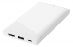 Akupank Akupank Deltaco 10000mAh, 2xUSB-A, LED, valge