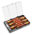 HOEGERT HT1S986 1000 V isoleeritud t&auml;ppiskruvikeerajate komplekt, CrMo teras, 6 tk.