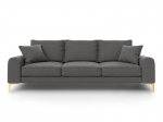 Kolmekohaline diivan Mazzini Sofas Madara 222 cm, tumehall