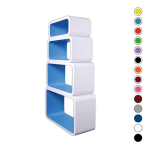 Riiulite komplekt CUBE LO01, valge/sinine