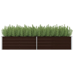 vidaXL aia taimelava pruun 240 x 80 x 45 cm tsingitud teras