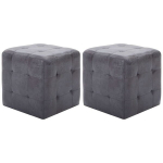 vidaXL tumba 2 tk, hall, 30 x 30 x 30 cm, kunstseemisnahk