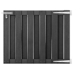 vidaXL aiav&auml;rav, Wpc, 100 x 80 cm, hall, Pilka