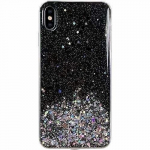 Telefoni&uuml;mbris Star Glitter Shining sobib Xiaomi Mi 10T Lite, must