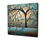 Reproduktsioon Sinised linnud puu otsas