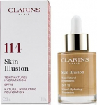 Jumestuskreem Clarins Skin Illusion Natural Hydrating Foundation SPF 15 114 Cappuccino, 30 ml