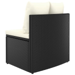 vidaXL 7-osaline aiadiivanikomplekt patjadega, pol&uuml;rotang, must