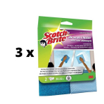 Aknapuhastus lapid Scotch-Brite TW715, mikrofiiber, 32 x 30 cm, 2 tk x 3 pakki