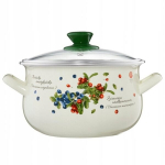 Emailitud pott koos kaanega Bilberry, 5.7 l, 22 cm