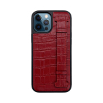 ZILLIONAIRE iPhone 12/12 Pro (6,1&rdquo;) Croco Finger Nahast &Uuml;mbris &ndash; Punane