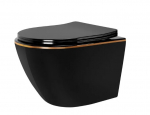 Rea CARLO Mini Rimless Duroplast Flat Black Gold Edge