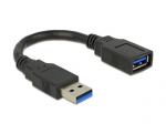 Delock Extension cable USB 3.0 A-A 15 cm male / female black