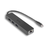 USB-C keskklammer - I-TEC - SLIM HUB - 3 USB 3.0 porti - Gigabit Ethernet - Integreeritud USB-C 3.1 kaabel
