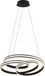 Trio ripplaelamp Nuria, 7200lm, 2300/3000/4000 K, LED 60 W, mattmust