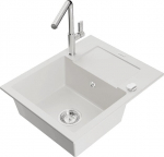 Graniidist k&ouml;&ouml;givalamu Mexen Enzo koos segisti ja sifooniga, Valge+Kroom