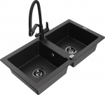 Graniidist k&ouml;&ouml;givalamu Mexen Mario koos segisti ja sifooniga, Metallic black/silver+Black