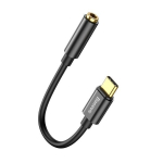 Baseus adapter L54 USB-C 3,5 mm pistikupesale must