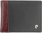 Nahast meeste rahakott Pierre Cardin, must ja punane, NS