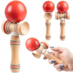 Klassikaline Jaapani m&auml;nguasi Kendama, punane