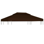 vidaXL kahekordne varjualuse katus 310 g/m&sup2; 4 x 3 m, pruun