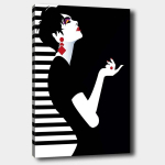 Reproduktsioon l&otilde;uendil Mustade juustega t&uuml;druk