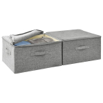 vidaXL hoiukastid 2 tk, kangas, 43 x 34 x 23 cm, hall